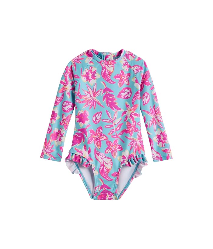 Snapper Rock Kids Tropical Glow Recycled Leg Frill Surf Suit (Toddler/Little Kid)