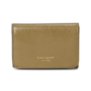 Kate Spade New York Halo Glazed Leather Card Case Trifold Wallet