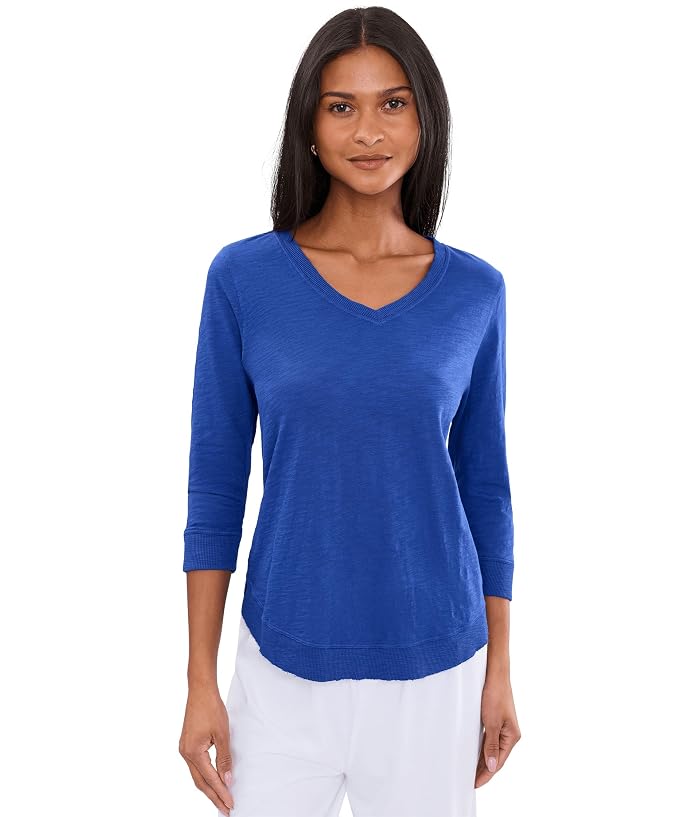 Elliott Lauren Garment Dye Tees - V-Neck 3/4 Sleeve Tee