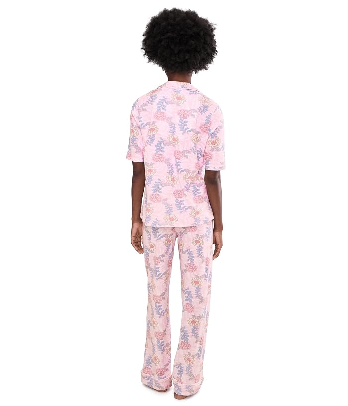 Karen Neuburger Elbow Sleeve Notch Collar Girlfriend PJ Set - Image 4