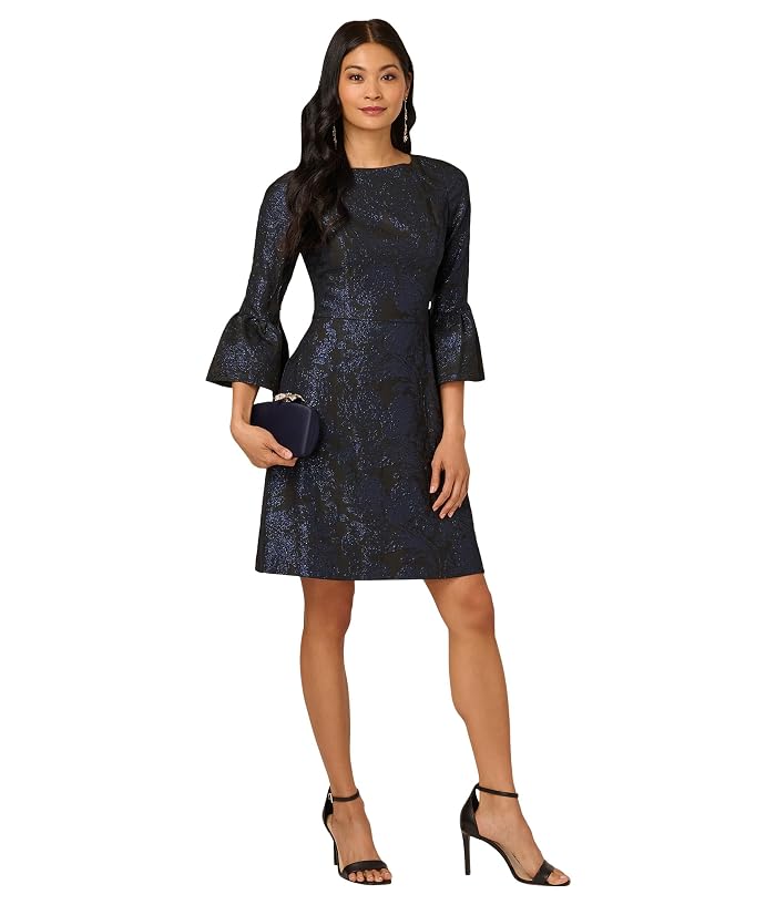 Adrianna Papell A-Line Jacquard Dress