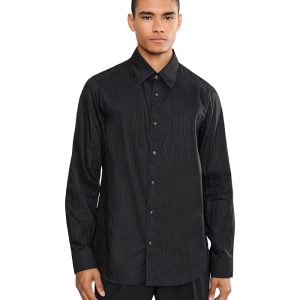 Armani Exchange All Over Print Long Sleeve Button-Up