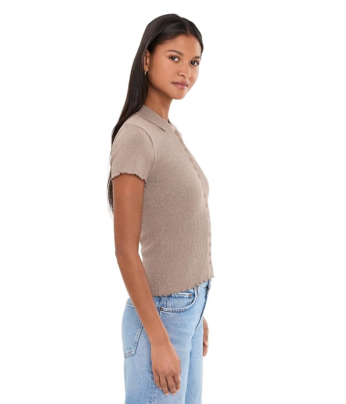 Madewell Cap-Sleeve Button-Front Top - Image 3