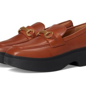 FitFlop F-Luma Chunky-Snaffle Leather Demi-Wedge Loafers