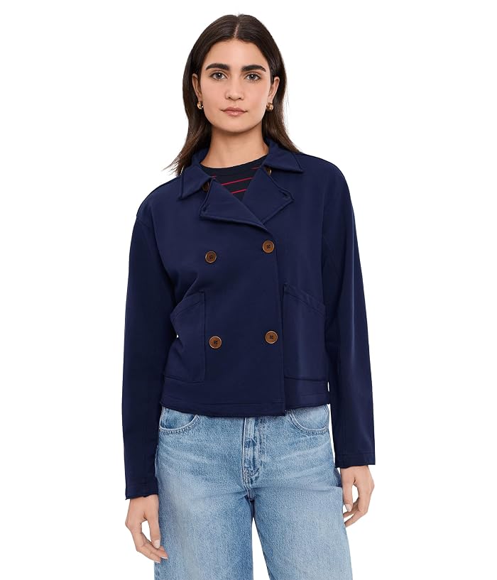 Mod-o-doc Long Sleeve Double Breasted Crop Jacket