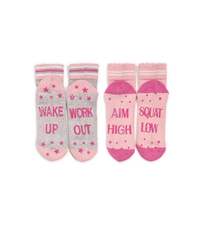 MUK LUKS Studio Socks - Quarter Crew Compression 2-Pack - Image 2