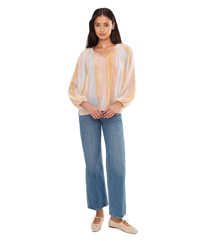 Vince Camuto Tie Neck Shirring Long Sleeve - Image 2