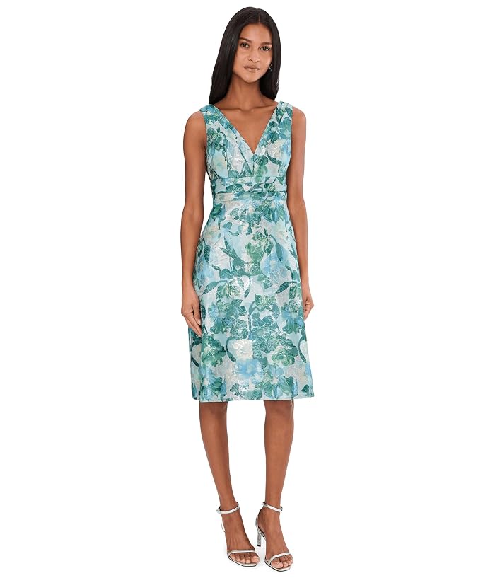 Adrianna Papell Floral Jacquard Midi Dress