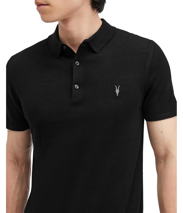 AllSaints Mode Merino Short Sleeve Polo - Image 3