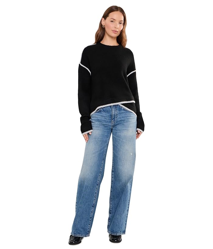 Liverpool Los Angeles Long Sleeve Crew Neck Sweater with Cream Tulip Hem - Image 2