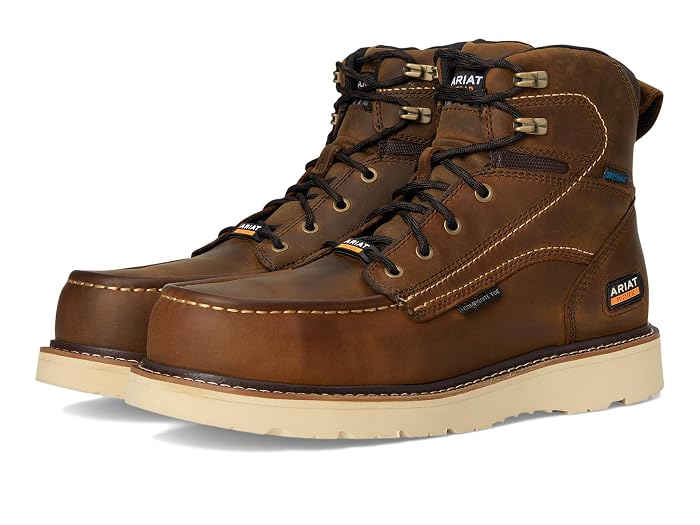 Ariat Work Rebar Wedge Moc Toe 6" Waterproof Composite Toe Work Boots