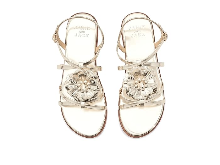Janie and Jack Gold Flower Sandals (Toddler/Little Kid/Big Kid) - Image 2