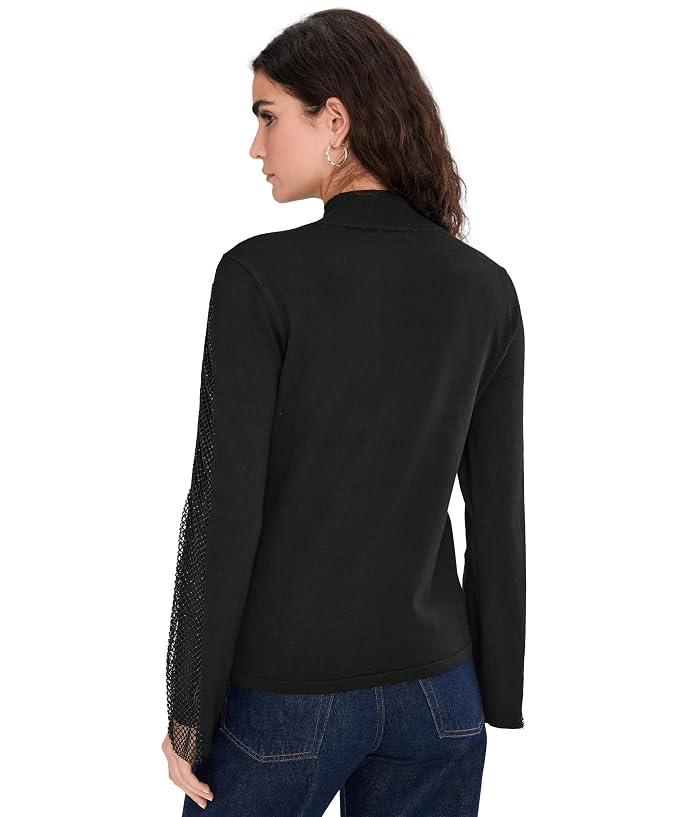 Vince Camuto Mock Neck Bell Sleeve with Rhinestone - Image 4