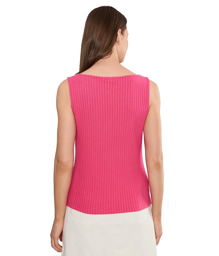 Liverpool Los Angeles Sleeveless Boat Neck Rib Knit Top - Image 4