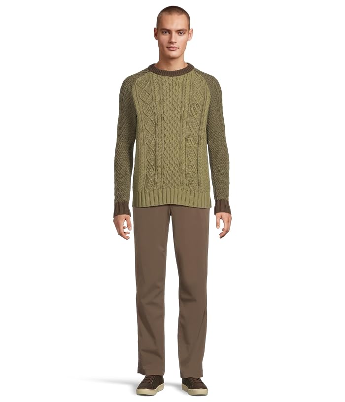 L.L.Bean Signature Cotton Fisherman Sweater, Crewneck, Colorblock - Image 5