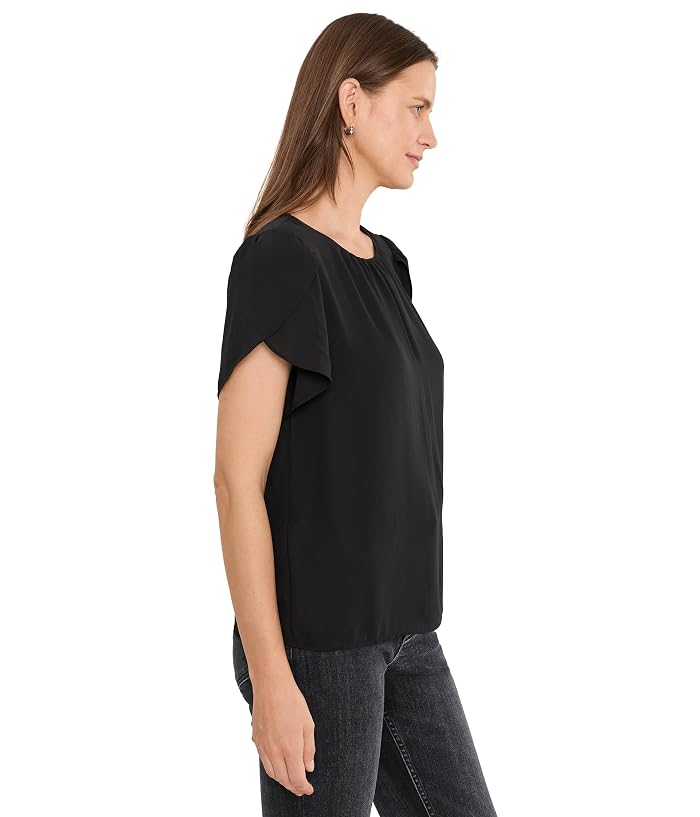 CeCe Tulip Sleeve Shirred Neck Top - Image 3