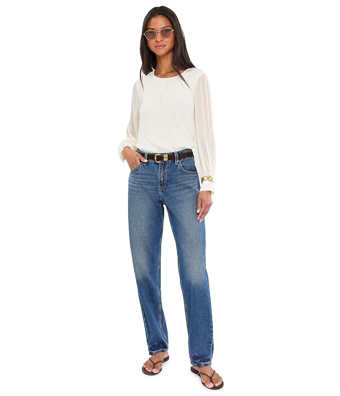 Vince Camuto Gathered Crew Neck Long Sleeve Blouse - Image 2