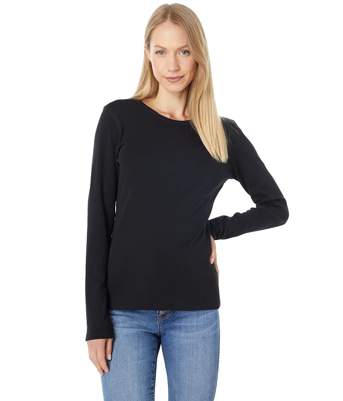 Lilla P 1x1 Rib Long Sleeve Crew Neck Tee