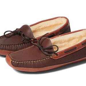 L.L.Bean Bison Double Sole Slipper Shearling Lined