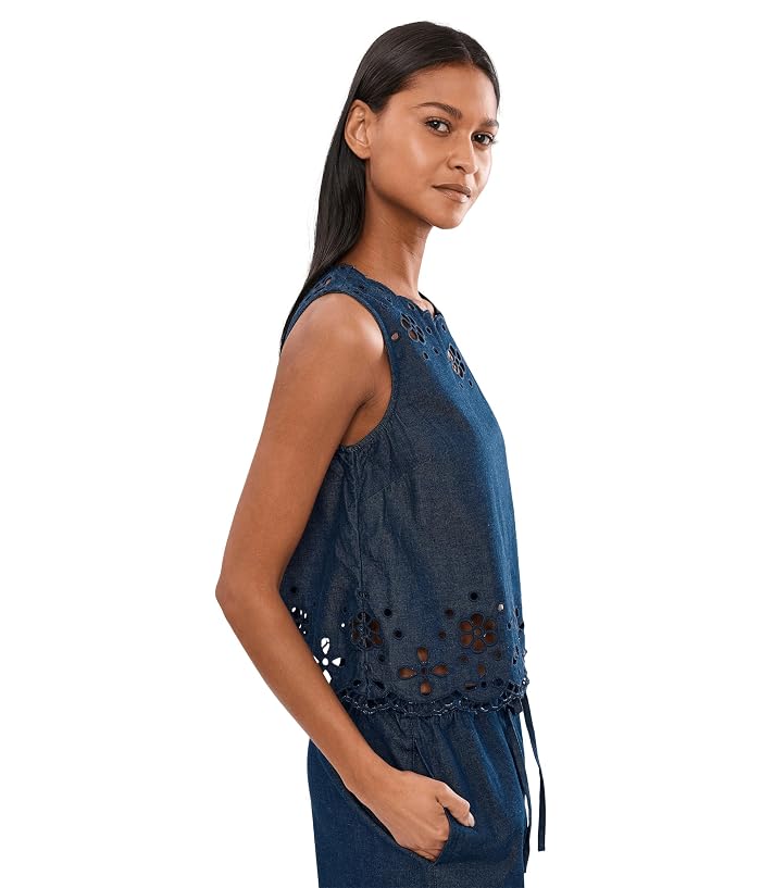 Madewell Denim Embroidered Shell Top - Image 3