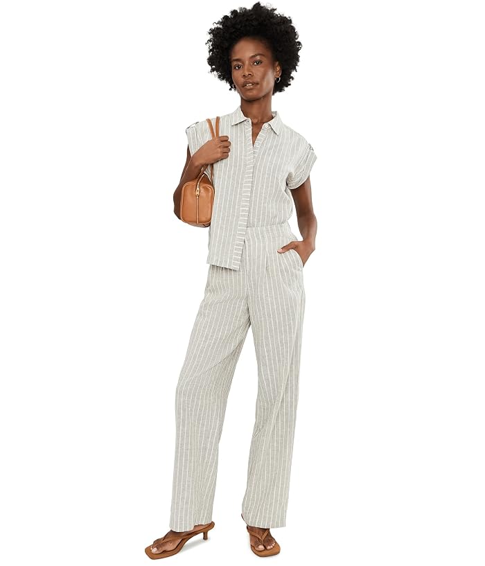 NIC+ZOE Lenox Wide Leg Striped Linen Pants - Image 2