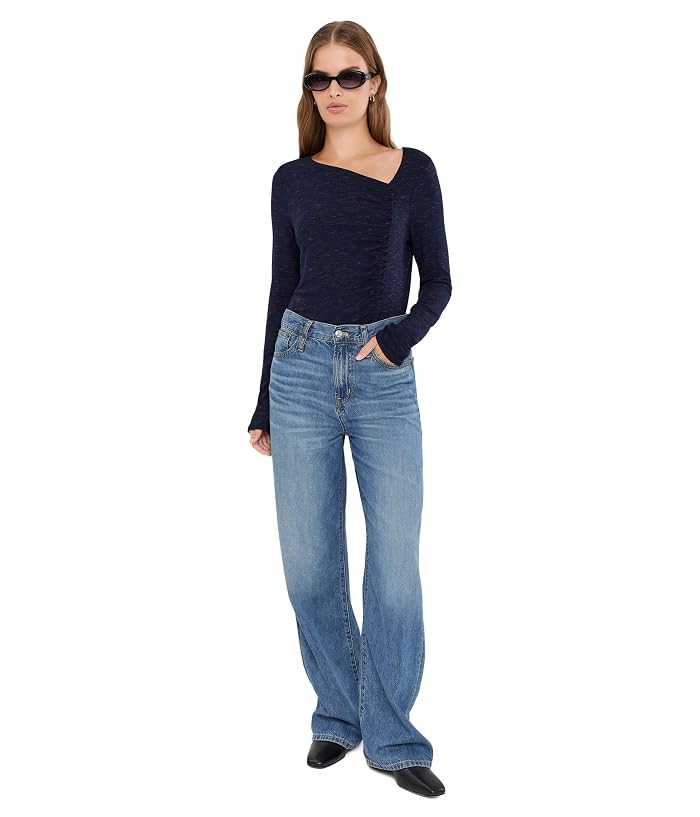 Liverpool Los Angeles Long Sleeve Asymmetrical Neck with Ruffle Knit Top - Image 2