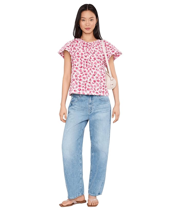 CeCe Short Sleeve Front Keyhole Raglan Top - Image 2