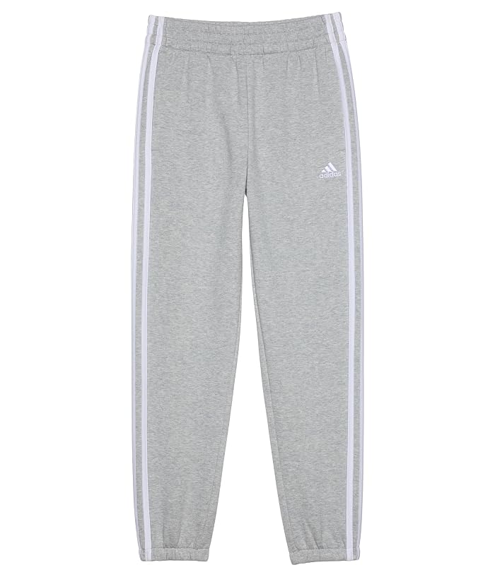 adidas Kids 3-Stripes Cotton Fleece Joggers (Big Kid)