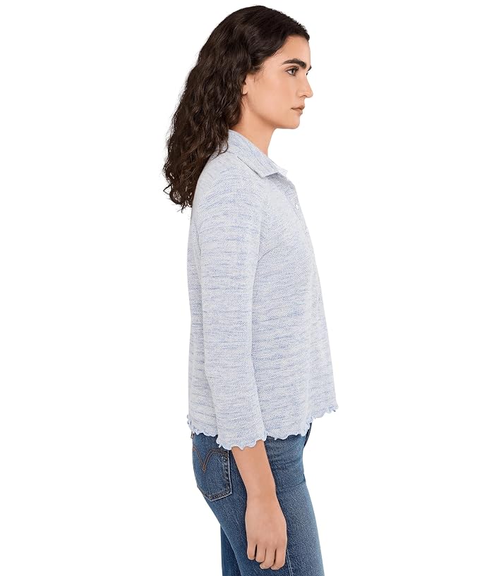NIC+ZOE NZT Elbow Sleeve Spacedye Polo - Image 4