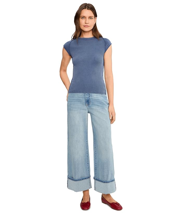 Liverpool Los Angeles Petite Morgan High-Rise Cuffed Wide Leg Jeans - Image 2