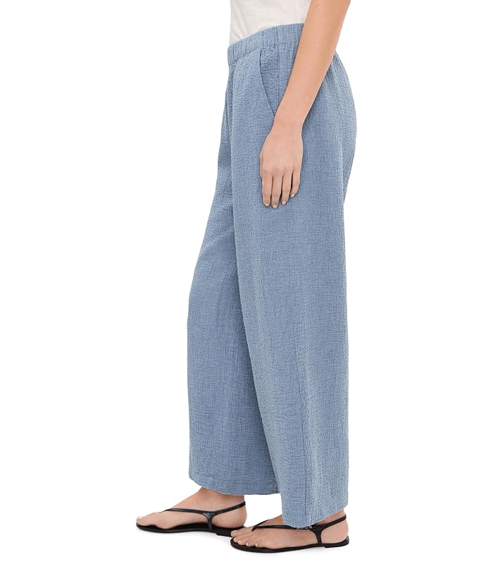 Eileen Fisher Organic Cotton Doubleweave Ankle Wide Pants - Image 3