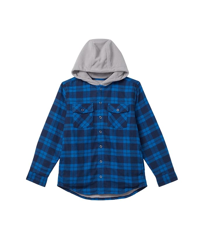 L.L.Bean Kids Fleece Lined Flannel Shirt Hooded Plaid (Big Kid)