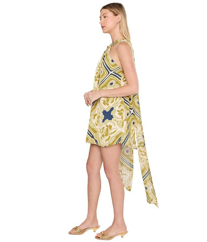 Avec Les Filles Satin Halter Scarf Mini Dress - Image 3