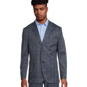 Johnston & Murphy Unlined Plaid Blazer