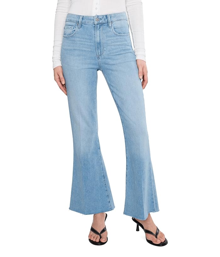 Paige Marlow Skimmer Seamed Beltloops Raw Hem in Santorini Sky