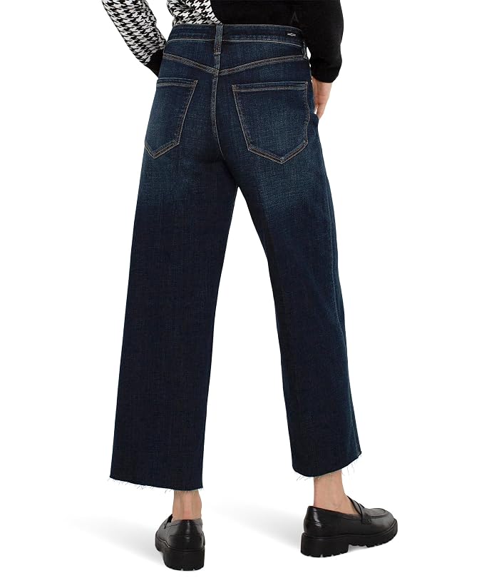 Liverpool Los Angeles Stride Crop Wide Cut Hem Hi-Rise Crosshatch Denim in Eastmoor - Image 2