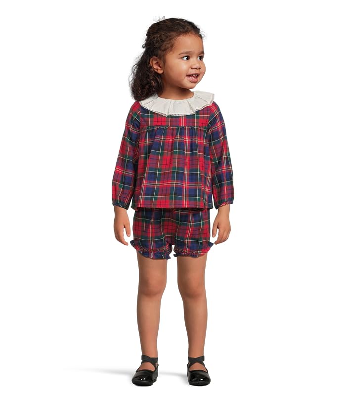 Janie and Jack Plaid Ruffle Collar Set (Infant)
