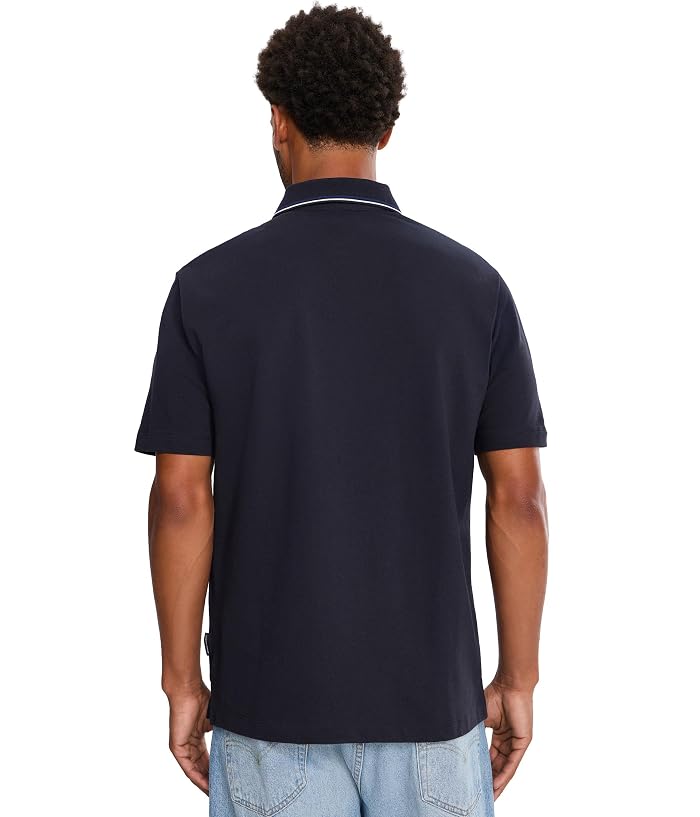 Armani Exchange Short Sleeve Cotton Wording Polo - Image 4