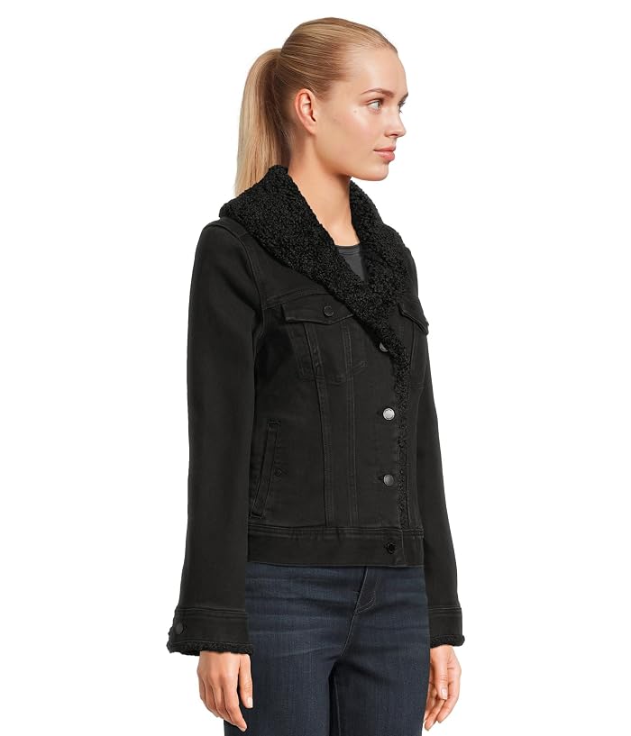 Liverpool Los Angeles Sherpa Collar Stretch Denim Trucker Jacket - Image 2