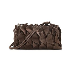FARM Rio Suede Flower Clutch Bag
