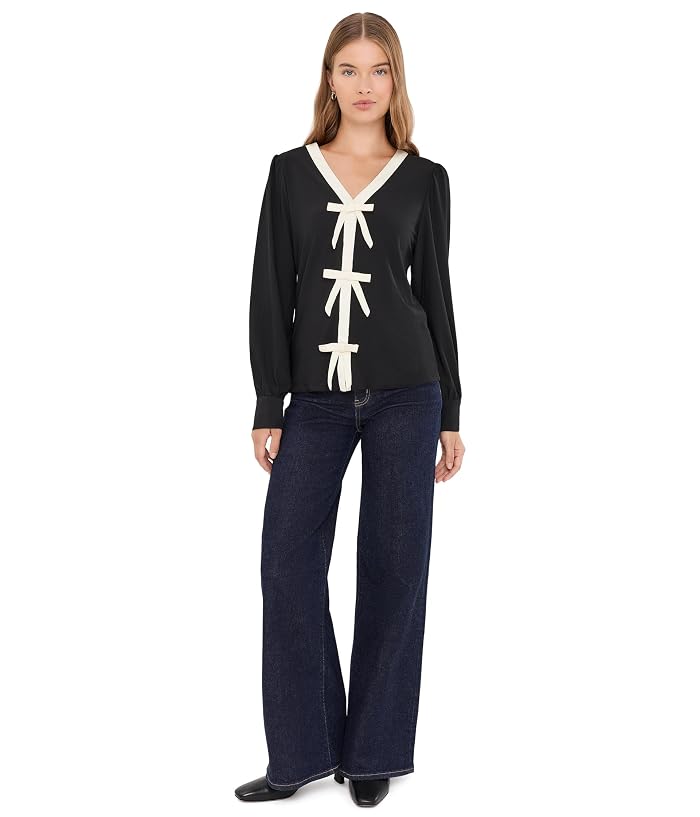 CeCe Bow Front Long Sleeve Blouse - Image 2