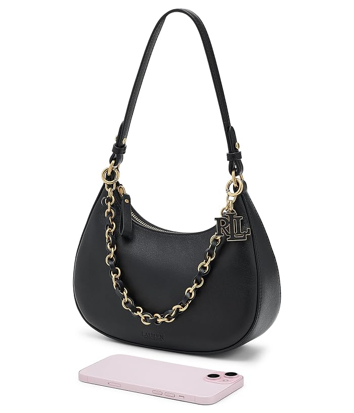 Lauren Ralph Lauren Leather Medium Marcy Zip Shoulder Bag - Image 3