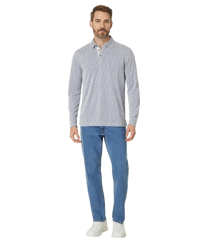 Johnston & Murphy Vintage Slub Long-Sleeve Polo - Image 4