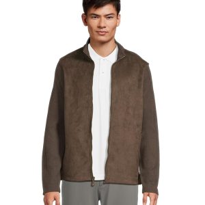 Johnston & Murphy Faux-suede Full-zip