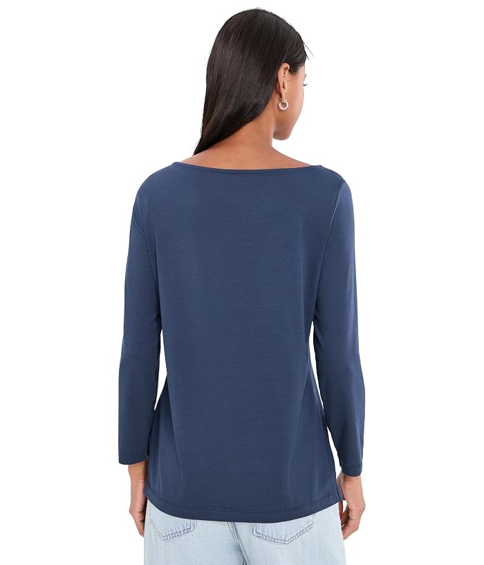 L.L.Bean Soft Stretch Supima Tee Boatneck Bracelet Sleeve - Image 4