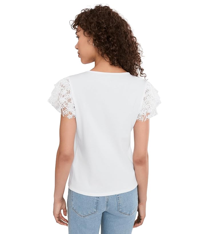 Vince Camuto Crew Neck Blouse W Ruffle Sleeves - Image 4