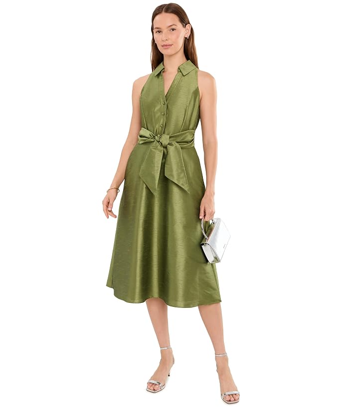 Adrianna Papell Tie Front Midi Dress - Image 2