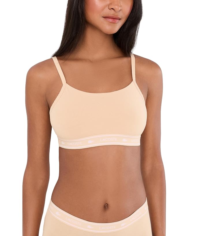 Lacoste Stretch Cotton Logo Band Bralette