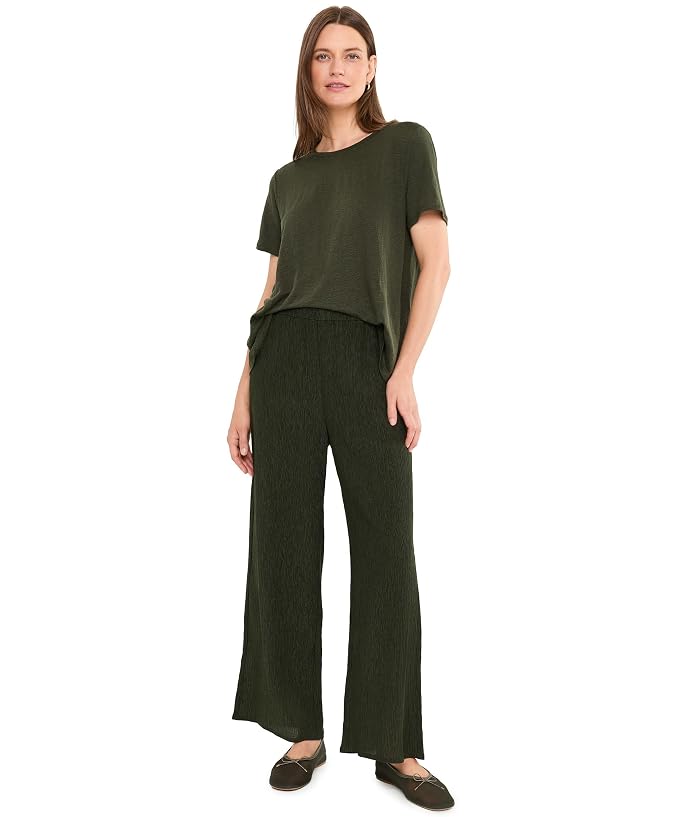 Eileen Fisher Organic Linen Jersey Crew Neck Short Sleeve Tee - Image 2