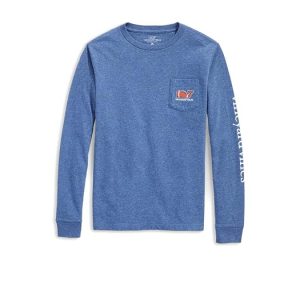 Vineyard Vines Kids Long Sleeve Football Pocket T-Shirt (Toddler/Little Kids/Big Kids)